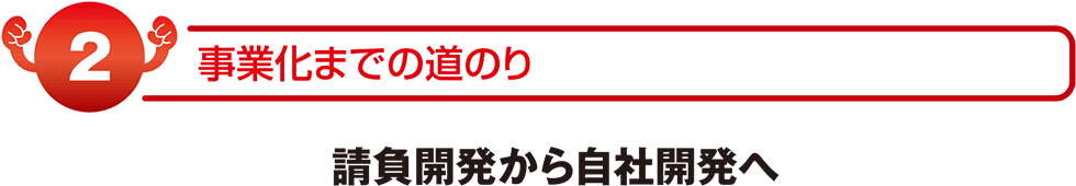 事業化までの道のり　請負開発から自社開発へ