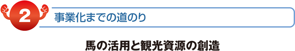 事業化までの道のり　馬の活用と観光資源の創造