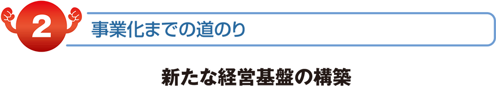 事業化までの道のり　新たな経営基盤の構築