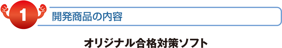 開発商品の内容　オリジナル合格対策ソフト