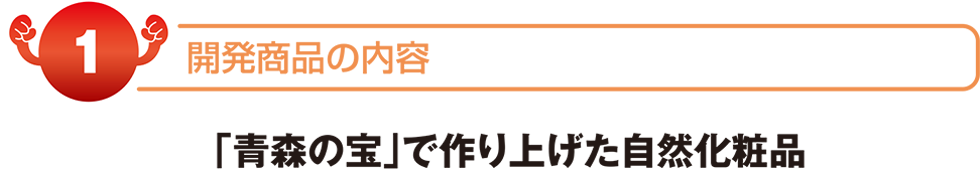 開発商品の内容　「青森の宝」で【作り上げた自然化粧品