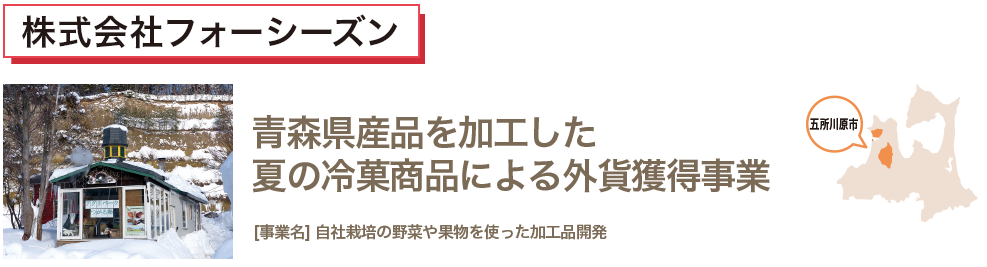 青森県産を加工した夏の冷菓商品による外貨獲得事業