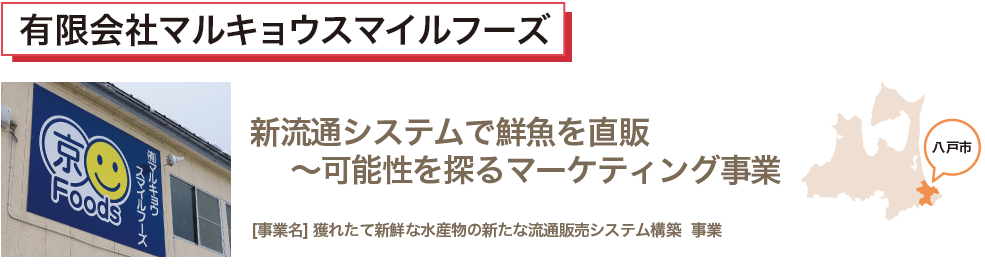 新流通システムで鮮魚を直販　～可能性を探るマーケティング事業